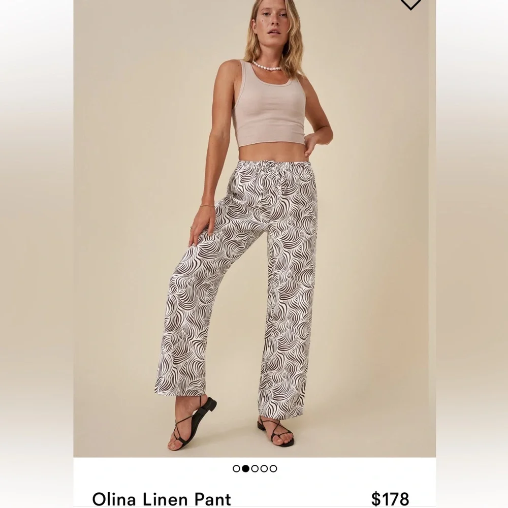 Like new 🦋Reformation Olina linen optical pants